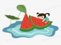 夏季吃瓜围兜图片大全