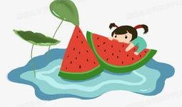 夏季吃瓜围兜图片大全