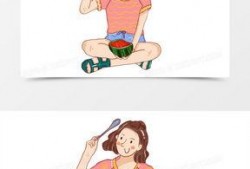 吃瓜的女孩手绘,吃瓜女孩的趣味日常